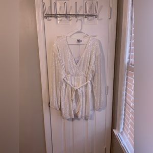 NWT Princess Polly White Sequin dress